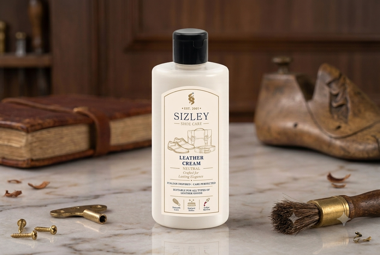 Premium shoe care products and brush